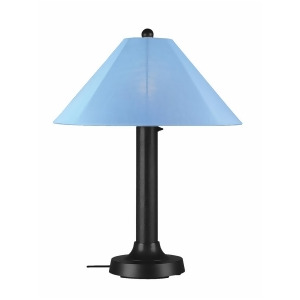 Patio Living Concepts Catalina 34 Inch Table Lamp w/ 3 Inch Black Body Sky Blu - All