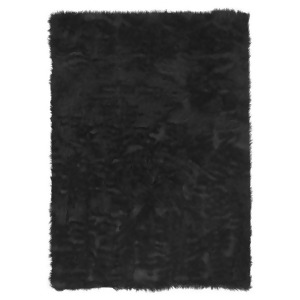Linon Faux Sheep Rug In Brown And Brown 3 x 5 Rug-brwnsheep3660 - All