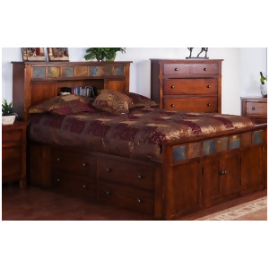 Sunny Designs Santa Fe Storage Bed with Slate In Dark Chocolate - All