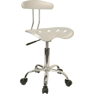 Flash Furniture Vibrant Silver Chrome Computer Task Chair w/ Tractor Seat Lf - All