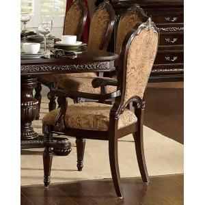 Homelegance Russian Hill Fabric Arm Chair In Cherry Finish Set of 2 - All