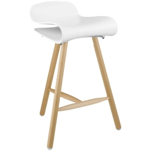 Modway Clip Bar Stool In White - All