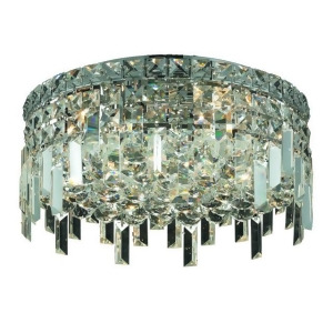 Lighting By Pecaso Chantal Collection Flush Mount D16in H5.5in Lt 5 Chrome Finis - All