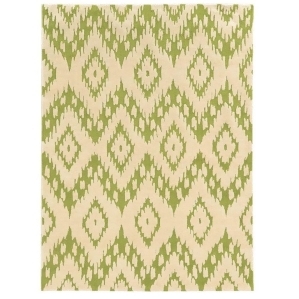 Linon Trio Rug In Green And Ivory 1.10 x 2.10 - All