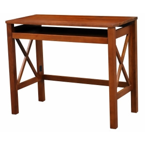 Yu Shan Montego Folding Desk with Pull-out In Warm Brown - All