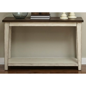 Liberty Furniture Lancaster Sofa Table in Weathered Bark w/White - All