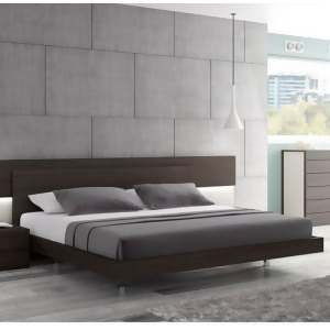 J M Furniture Maia Platform Bed in Light Grey Wenge - All