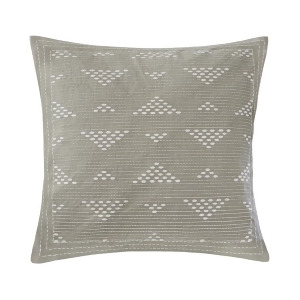Ink Ivy Cario Embroidered Square Pillow In Taupe - All