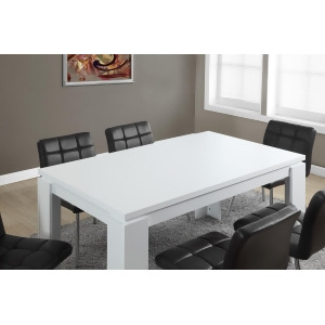 Monarch Specialties White Hollow-Core Dining Table I 1056 - All