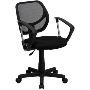 Flash Furniture Mid-Back Black Mesh Task Chair Computer Chair w/ Arms Wa-307 - All