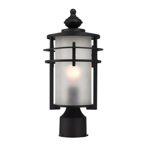 Elk Lighting Meadowview 1 Light Outdoor Post Lantern In Matte Black - All