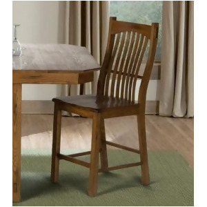 A-america Laurelhurst Slatback Counter Chair Contoured Solid Wood Seat Rustic - All