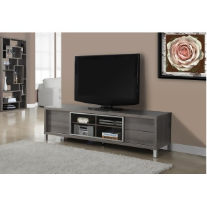 Monarch Specialties Dark Taupe Reclaimed-Look Euro Tv Console I 2536 - All
