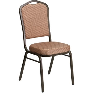 Flash Furniture Hercules Series Crown Back Stacking Banquet Chair w/ Gold Diamon - All