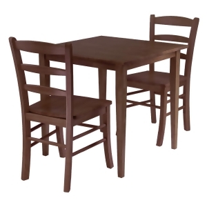 Winsome Wood Groveland 3 Piece Square Dining Table w/ 2 Chairs - All