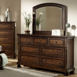Homelegance Cumberland 7 Drawer Dresser w/ Mirror in Medium Brown - All
