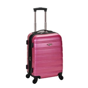 Rockland Pink Melbourne 20 Expandable Abs Carry On - All