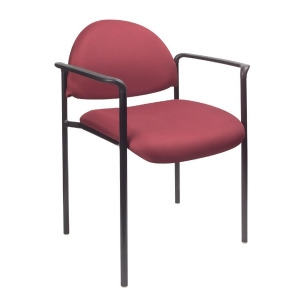 Boss Chairs Boss Diamond Stacking w/ Arm in Burgundy - All
