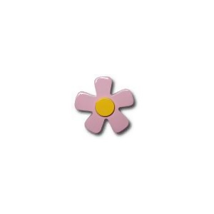 One World Pastel Daisy Pink Wooden Drawer Pulls Set of 2 - All