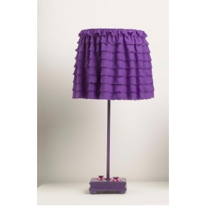 Yessica's Collection Purple Stick Lamp With Pink Flowers And Purple Flutter Shad - All