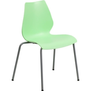 Flash Furniture Hercules Series 770 Pounds Capacity Green Stack Chair With Lumba - All