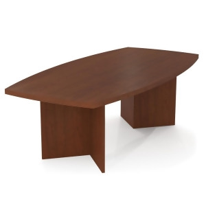Bestar Boat Shaped Conference Table With 1 3/4 Melamine Top In Bordeaux - All