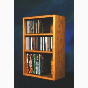 Wood Shed Solid Oak desktop or shelf for CD's and DVD's/ Vhs Tapes - All