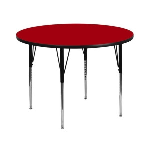 Flash Furniture 42 Inch Round Activity Table w/ Red Thermal Fused Laminate Top - All