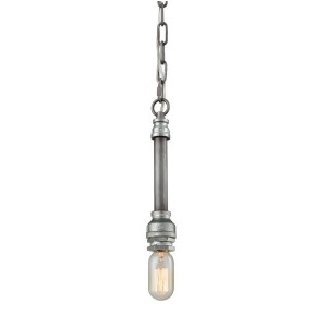 Elk Lighting Cast Iron Pipe 1 Light Pendant In Weathered Zinc 10688/1 - All