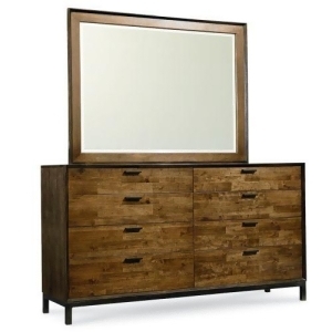Legacy Kateri Dresser And Mirror In Hazelnut And Ebony - All