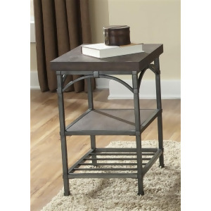 Liberty Furniture Franklin Chair Side Table in Rustic Brown Finish - All