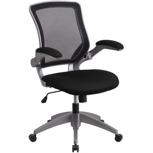 Flash Furniture Mid-Back Black Mesh Task Chair With Flip-Up Arms - All