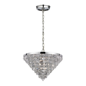 Elk Lighting Crystal Ice Collection 5 Light Pendant In Polished Chrome 46054/5 - All