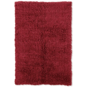 Linon Flokati Rug In Red And Red 10x16 - All