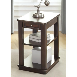 Liberty Furniture Wallace Chair Side Table in Dark Toffee Finish - All