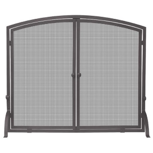 Uniflame S-1632 Single Panel Bronze Finish Screen with Doors - All