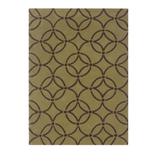Linon Trio Rug In Wasabi And Chocolate 1.10 x 2.10 - All