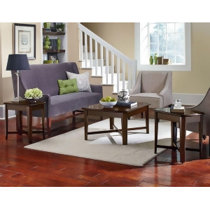 Standard Furniture Townhouse 3 Piece Coffee Table Set in Brown Cherry - All