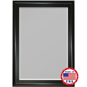 Hitchcock Butterfield 3 Step Satin Black Framed Wall Mirror - All