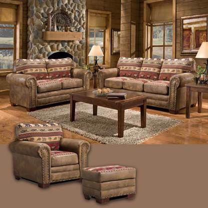 American Furniture Sierra Lodge 4 Piece Living Room Set 