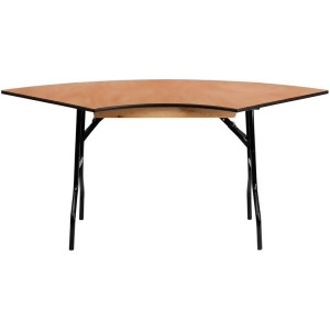 Flash Furniture 5.5 ft. x 2.5 ft. Serpentine Wood Folding Banquet Table Yt-wsf - All