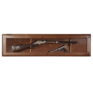 American Furniture Classics Horizontal Gun Display Cabinet In Walnut Brown - All