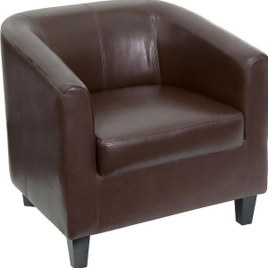 Flash Furniture Brown Leather Office Guest Chair / Reception Chair Bt-873-bn-g - All