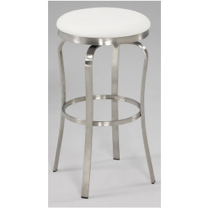 Chintaly 1193 Modern Backless Bar Stool In White - All