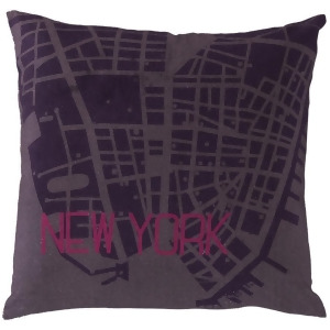 Surya City Maps Sy030-1818 Pillow - All