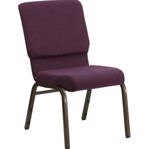 Flash Furniture Hercules Series 18.5 Inch Wide Plum Stacking Church Chair w/ Gol - All