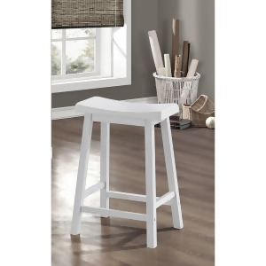 Monarch Specialties White Saddle Seat Barstools I 1533/34 Set of 2 - All