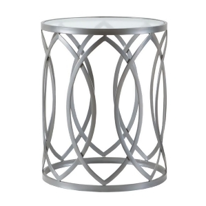 Madison Park Arlo Metal Eyelet Accent Table In Grey - All