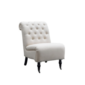 Cora Natural Roll Back Tufted Chair - All