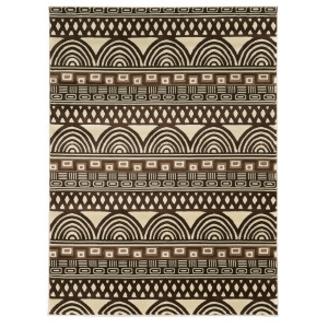 Linon Roma Rug In Ivory And Chocolate 2x3 - All
